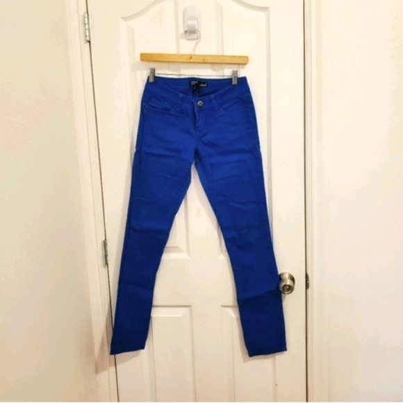 UB London Royal Blue Skinny Denim Jeans - Picture 2 of 4